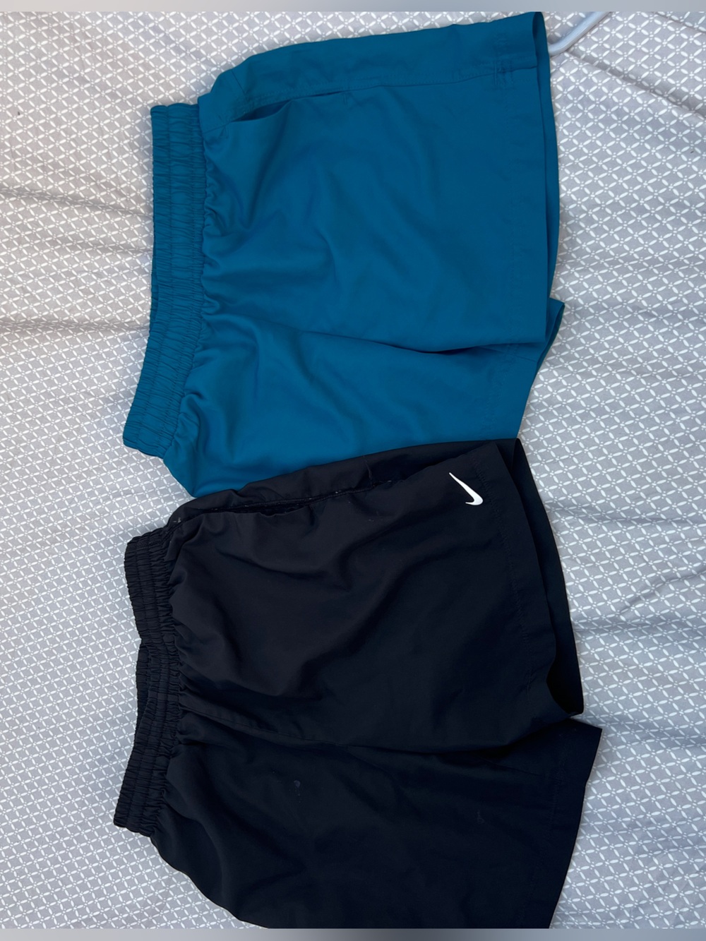 Nike DRI-FIT Kids Black and Teal Athletic Shorts Duo